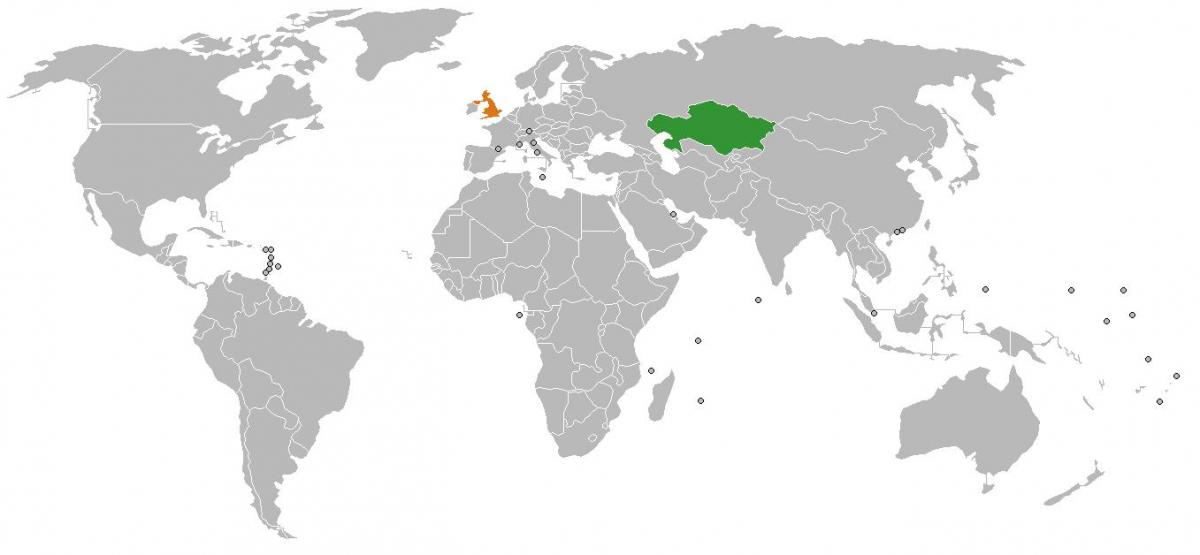 Kazakhstan lokasi pada peta dunia
