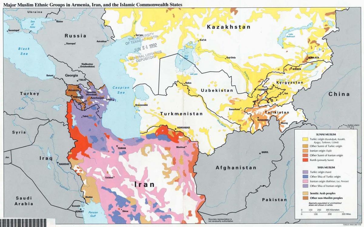 peta dari Kazakhstan agama