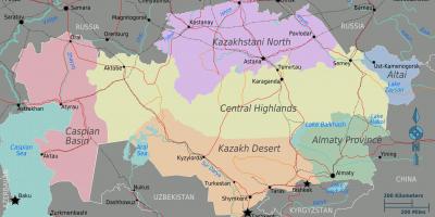 Peta dari Kazakhstan daerah