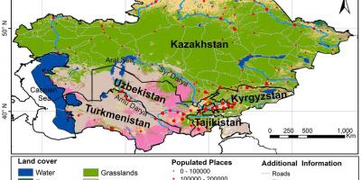 Peta dari Kazakhstan iklim