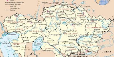 Peta dari Kazakhstan politik