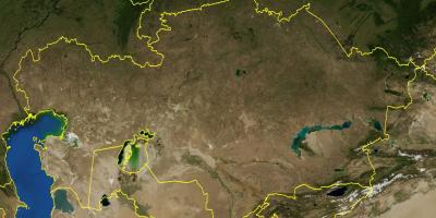 Peta topografi Kazakhstan