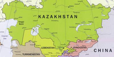 Peta dari tengiz Kazakhstan